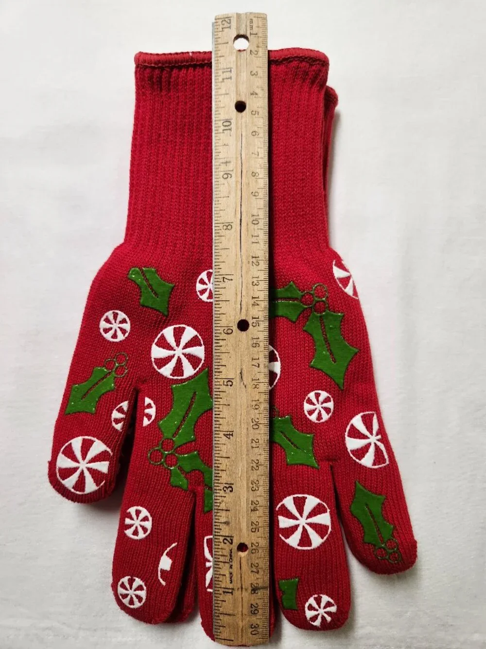 TEMPTATIONS by Tara OVEN GLOVES HOLIDAY Christmas Peppermint and Holly LARGE